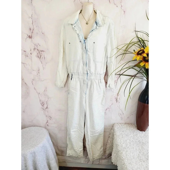 Thakoon Bleached Denim Utility Jumpsuit - /White Multi - Picture 5 of 9